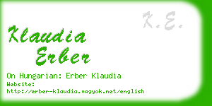 klaudia erber business card